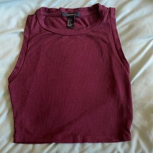 Maroon Forever 21 cropped tank top